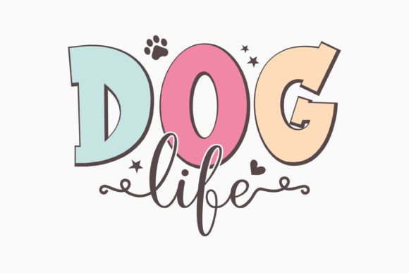 Dog Life Retro Dog Quotes SVG