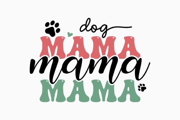 Dog Mama Retro Mothers Day Svg