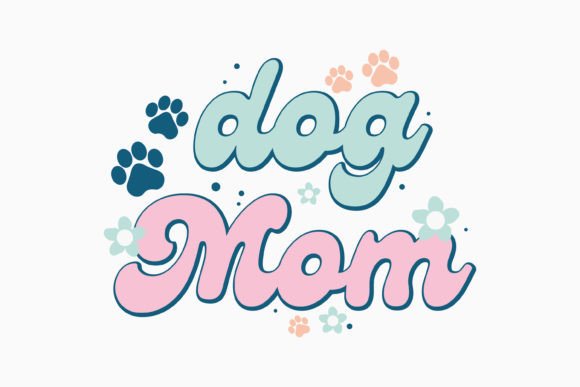 Dog Mom Retro Dog Quote Svg Design