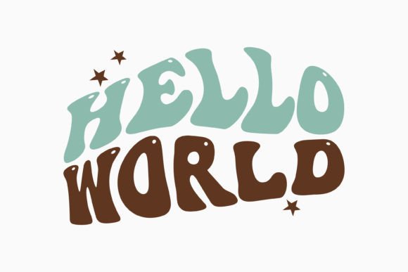 Hello World Embroidery Design
