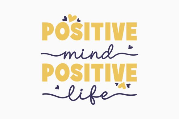 Positive Mind Retro Groovy Inspirational