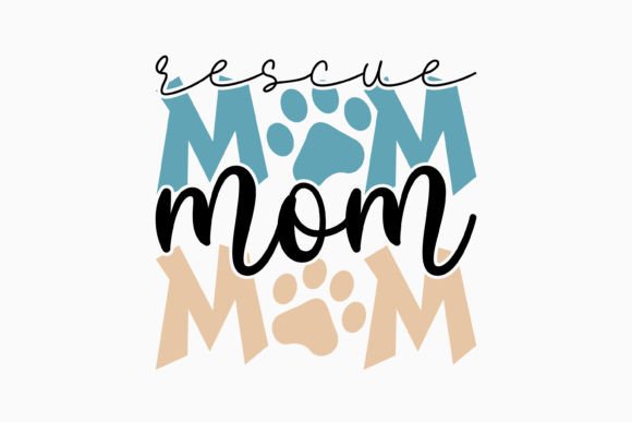 Rescue Mom Retro Mothers Day SVG