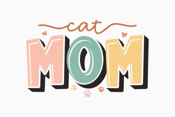 Retro Cat Quote SVG Cat Mom