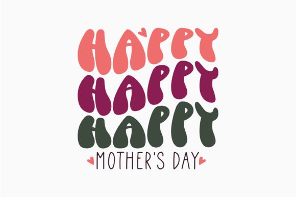 Retro Happy Mothers Day SVG