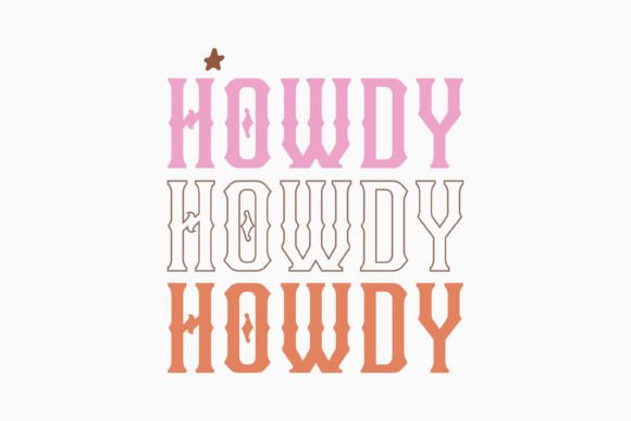 Retro Western Howdy SVG Design