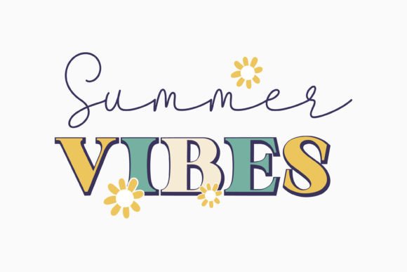 Summer Vibes Retro Groovy Inspirational