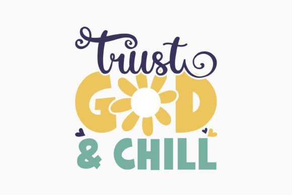 Trust God Retro Groovy Inspirational SVG