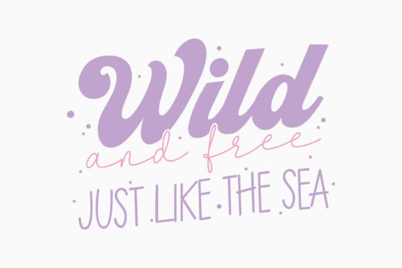 Wild and Free Retro Summer Quotes SVG